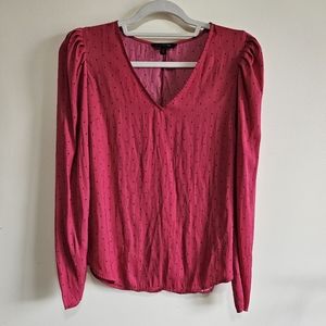 Banana Republic Puff Balloon Sleeve Polka Dot Blouse